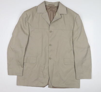 KIT Men's Beige Blazer 44R Single-Breasted Jacket