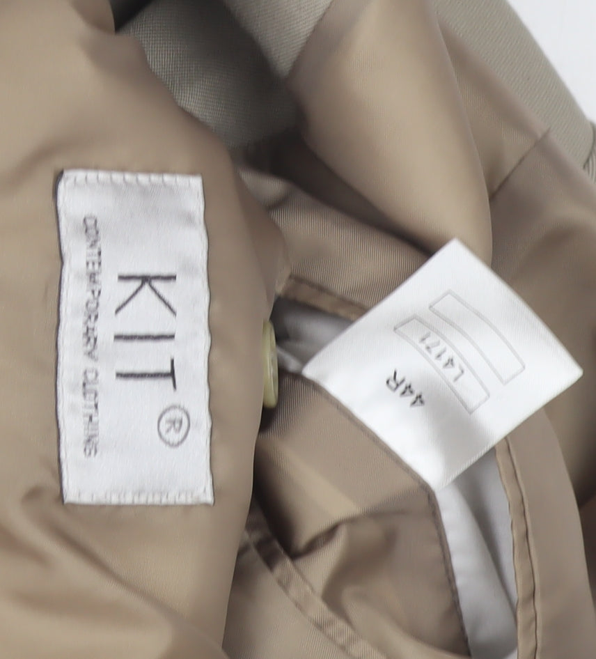 KIT Men's Beige Blazer 44R Single-Breasted Jacket