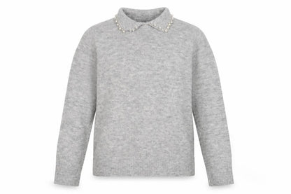 M&Co Women's Grey Collared Jumper Size 10