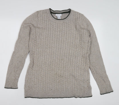 Womens UK Size M Kenar Beige Pullover Jumper