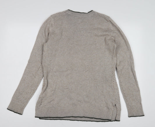 Womens UK Size M Kenar Beige Pullover Jumper