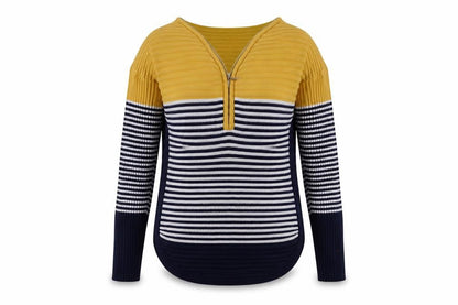 Womens UK Size L Apricot Multicoloured Full Zip Jumper
