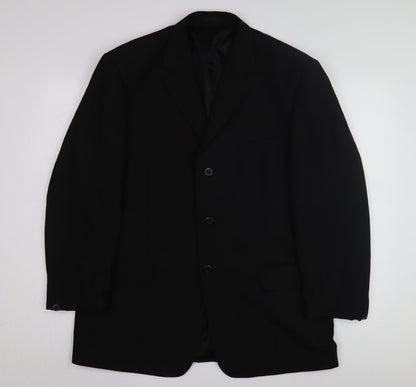 Mens UK Size 44 Copperstone Regular Black Suit Jacket