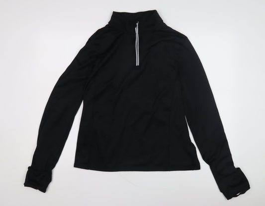Crane Unisex Black Long Sleeve Athletic Pullover M
