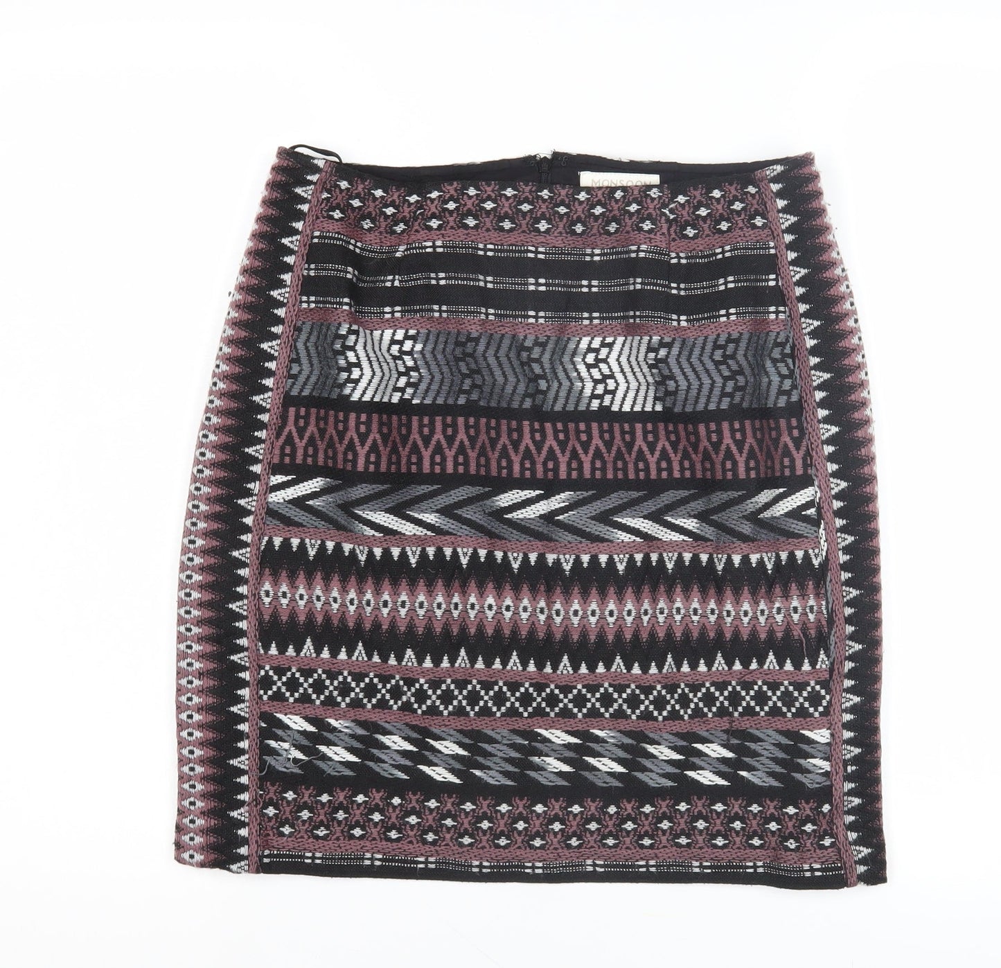 Monsoon Women’s Multicoloured Geometric Pencil Skirt Size 8