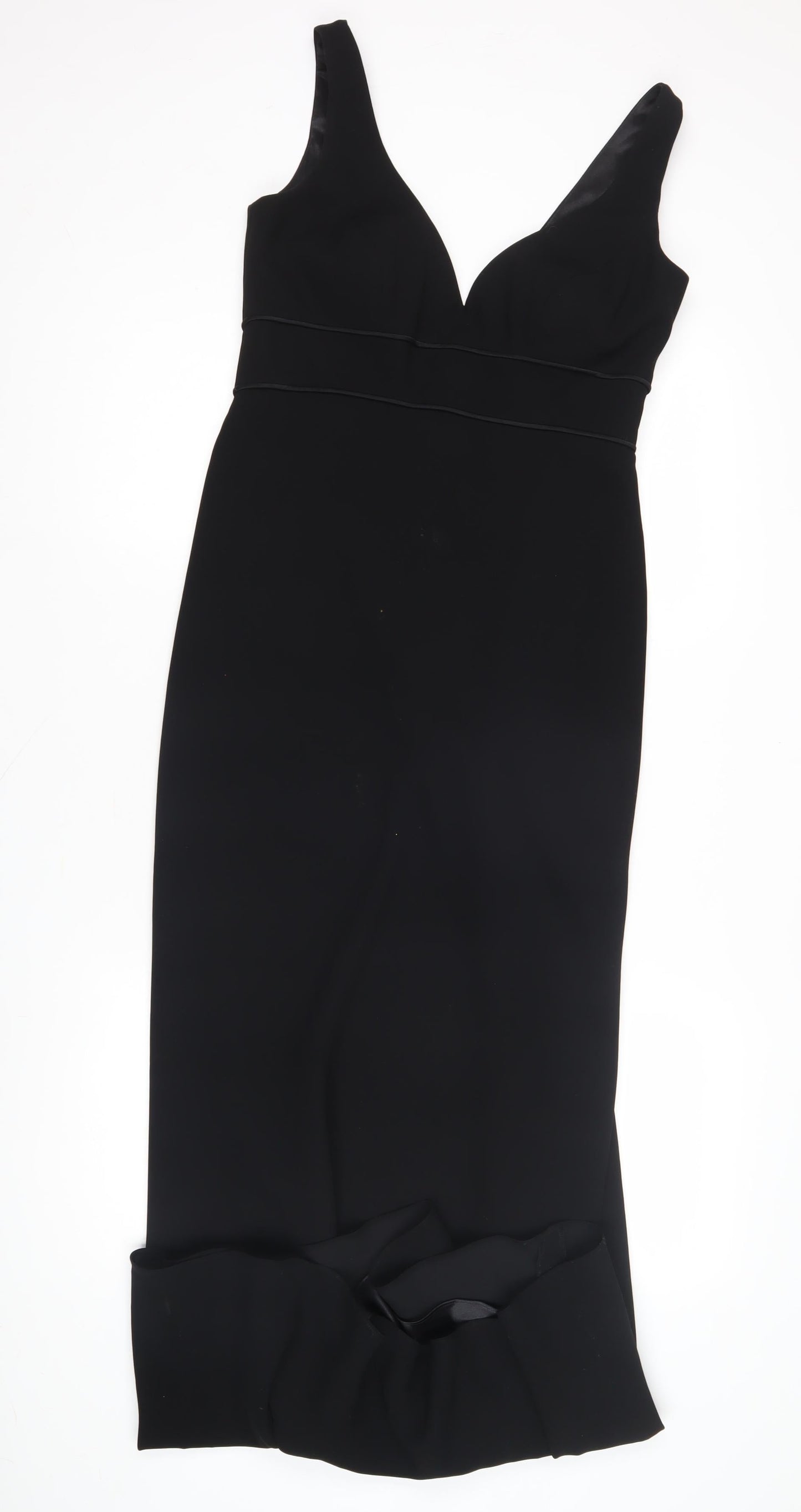 Marcelane Women's Black Sheath Midi Dress Size 14