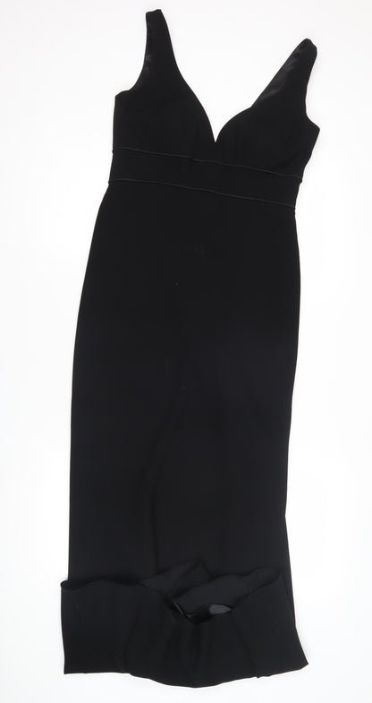 Marcelane Women's Black Sheath Midi Dress Size 14