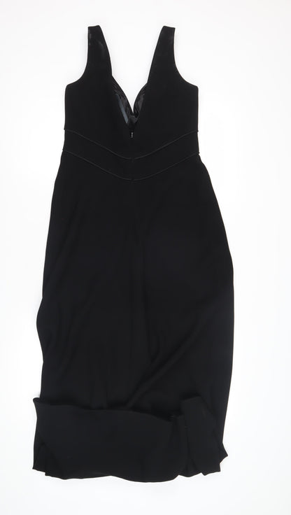 Marcelane Women's Black Sheath Midi Dress Size 14