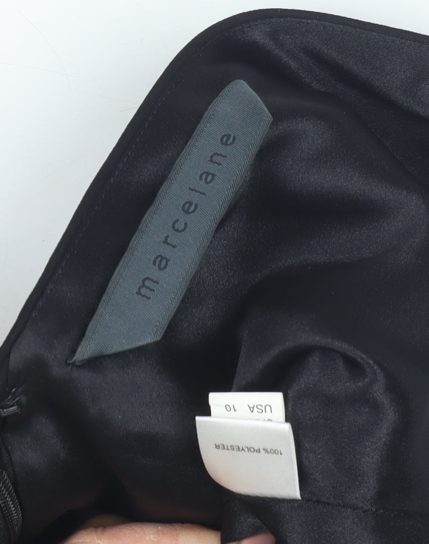 Marcelane Women's Black Sheath Midi Dress Size 14
