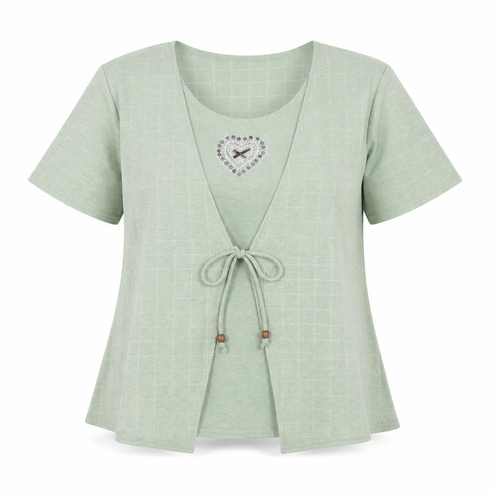 Womens UK Size L Saloos Green Basic Blouse
