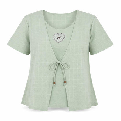 Womens UK Size L Saloos Green Basic Blouse