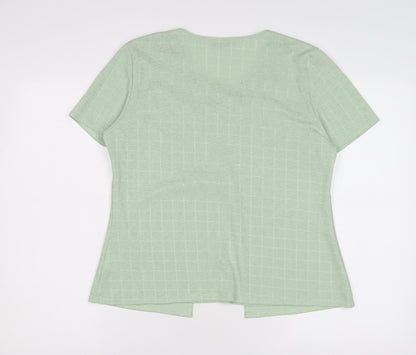 Womens UK Size L Saloos Green Basic Blouse