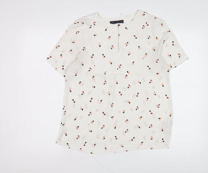 Womens UK Size 8 Marks and Spencer Ivory Basic Blouse