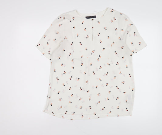 Womens UK Size 8 Marks and Spencer Ivory Basic Blouse