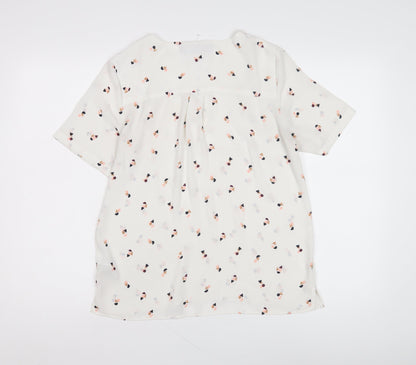 Womens UK Size 8 Marks and Spencer Ivory Basic Blouse