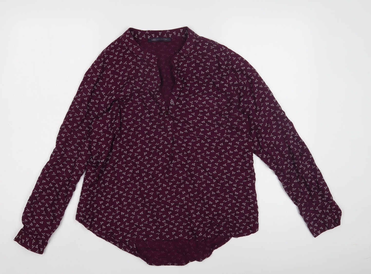 Womens UK Size 10 Marks and Spencer Pink Basic Blouse