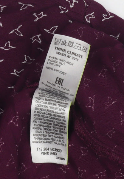 Womens UK Size 10 Marks and Spencer Pink Basic Blouse