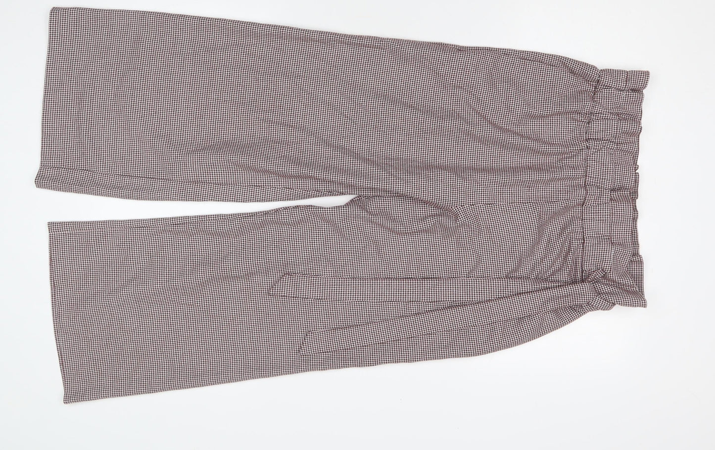 Womens UK Size M Zara Relaxed Fit Cropped Multicoloured Trousers