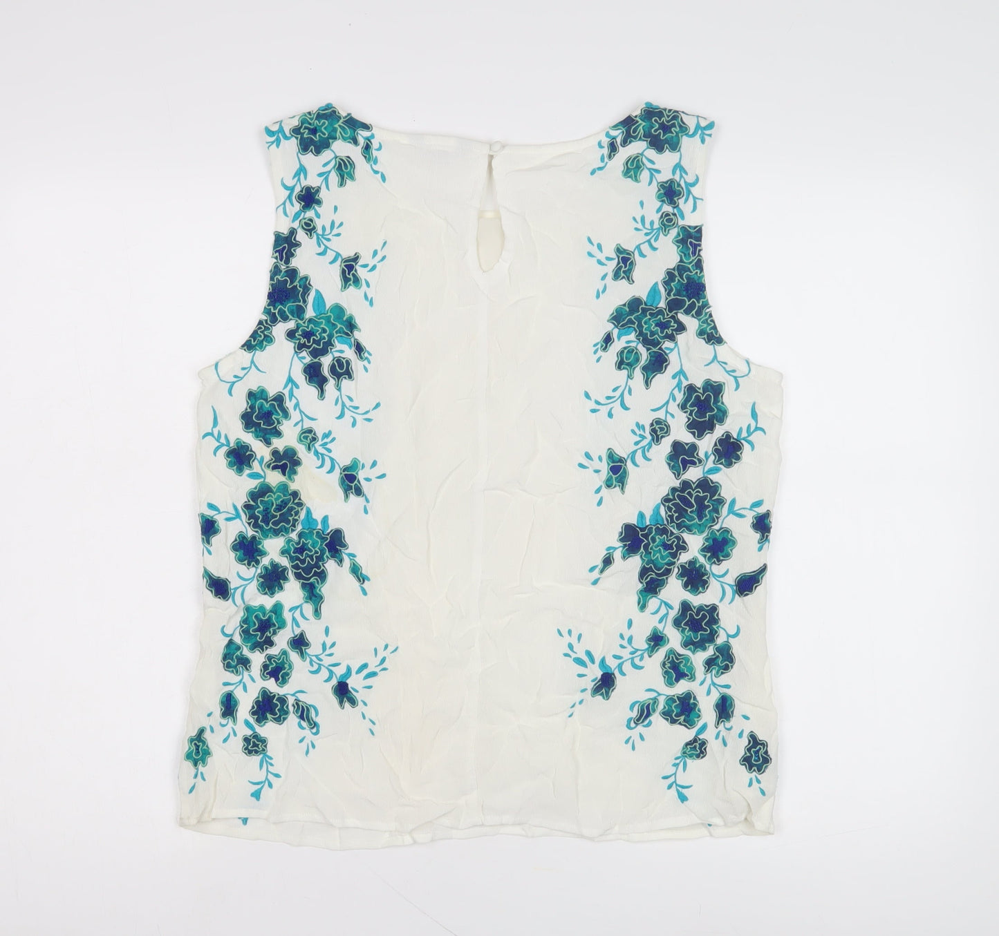 Womens UK Size 12 Marks and Spencer Ivory Basic Tank