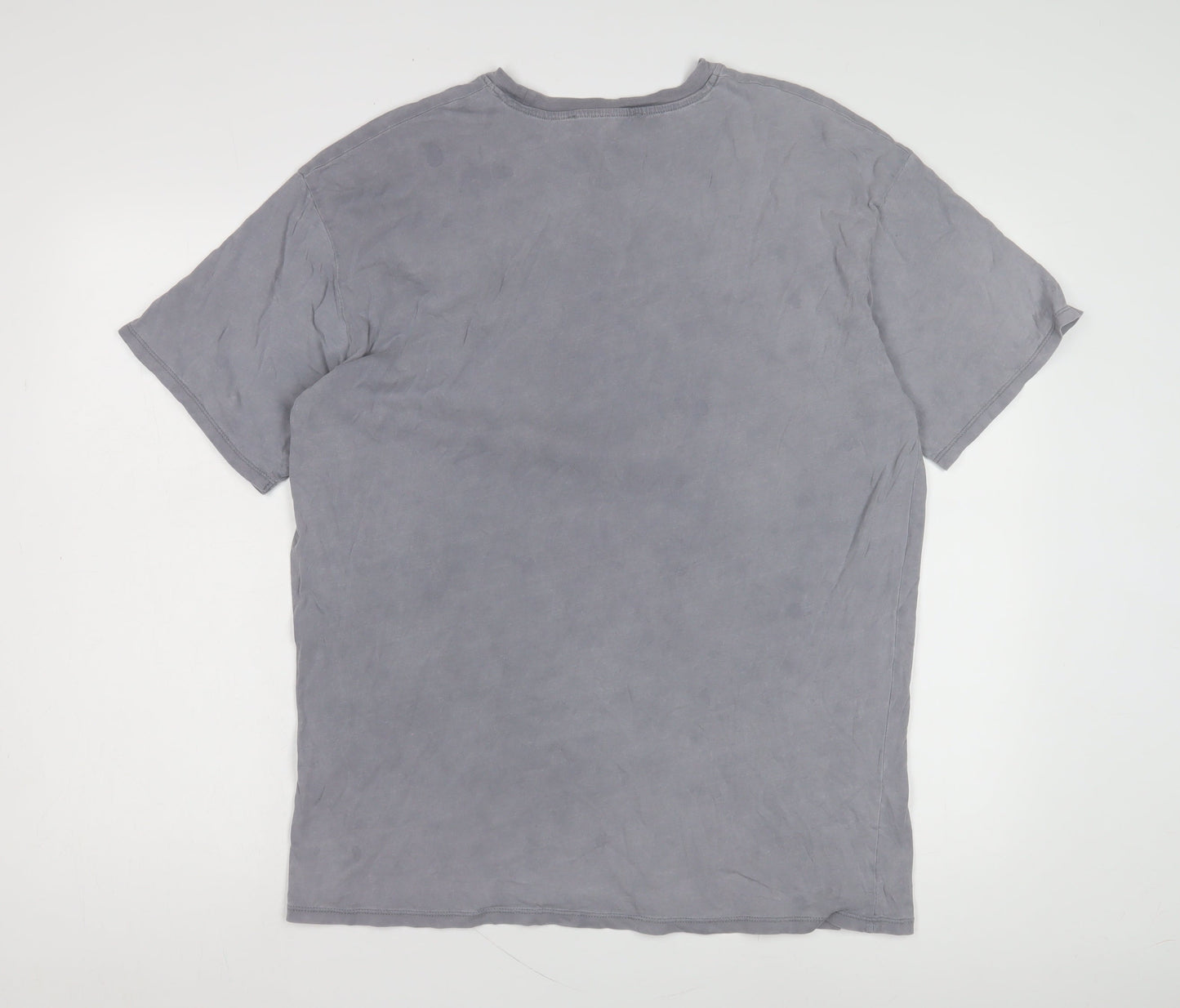 Womens UK Size M Bershka Grey Basic T-Shirt