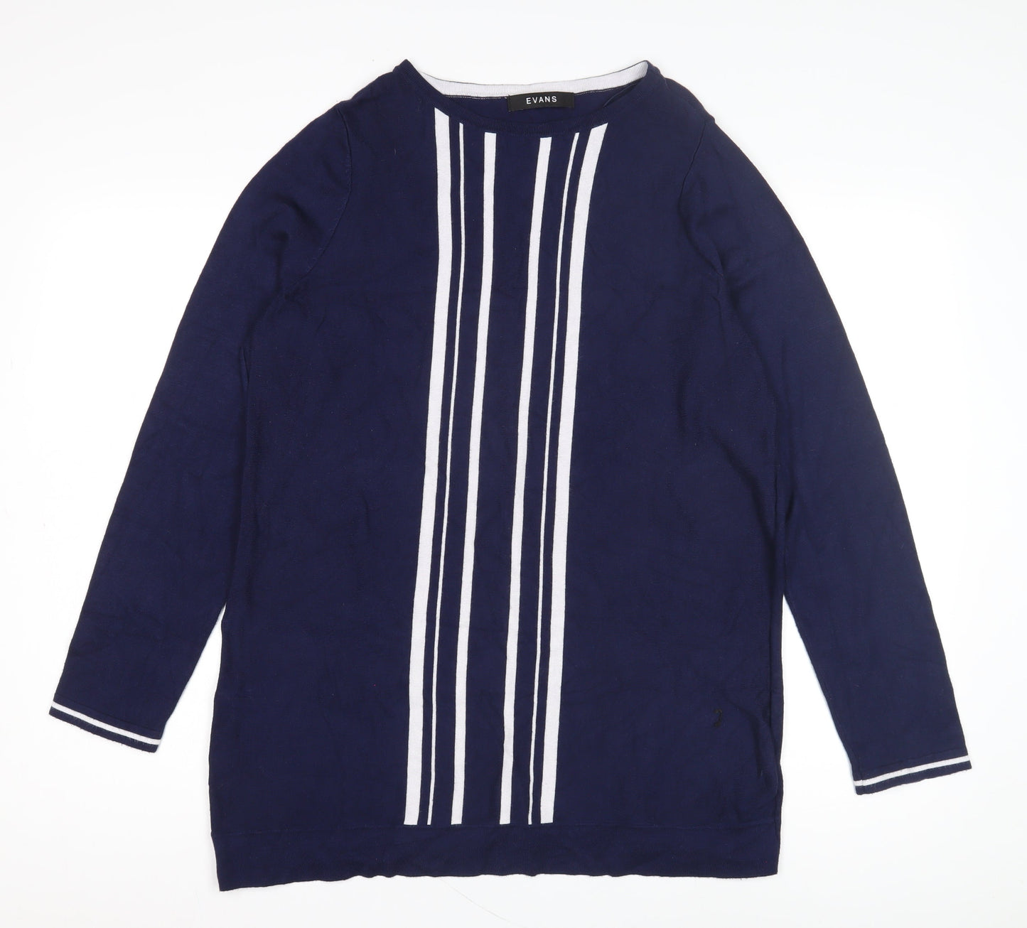 Womens UK Size 16 Evans Blue Pullover Jumper