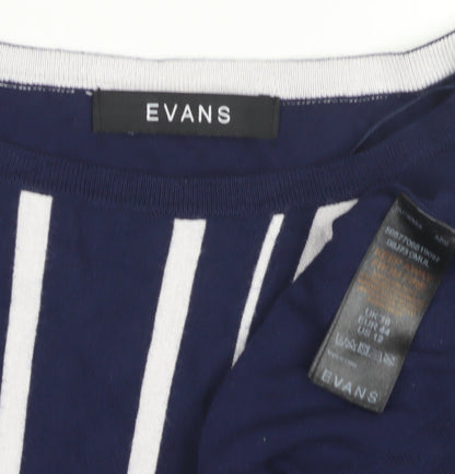 Womens UK Size 16 Evans Blue Pullover Jumper