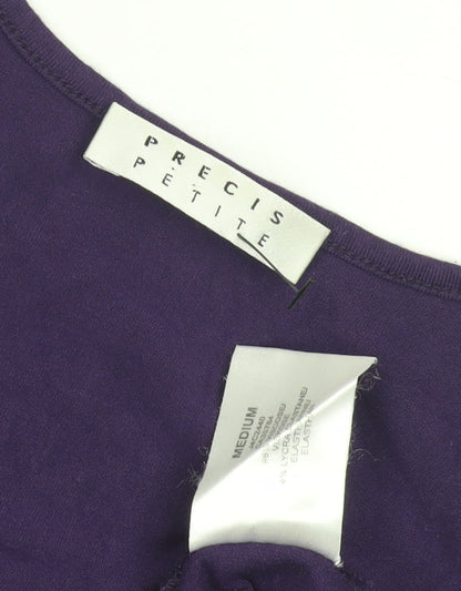 Precis Petite Women's Purple Scoop Neck Top M