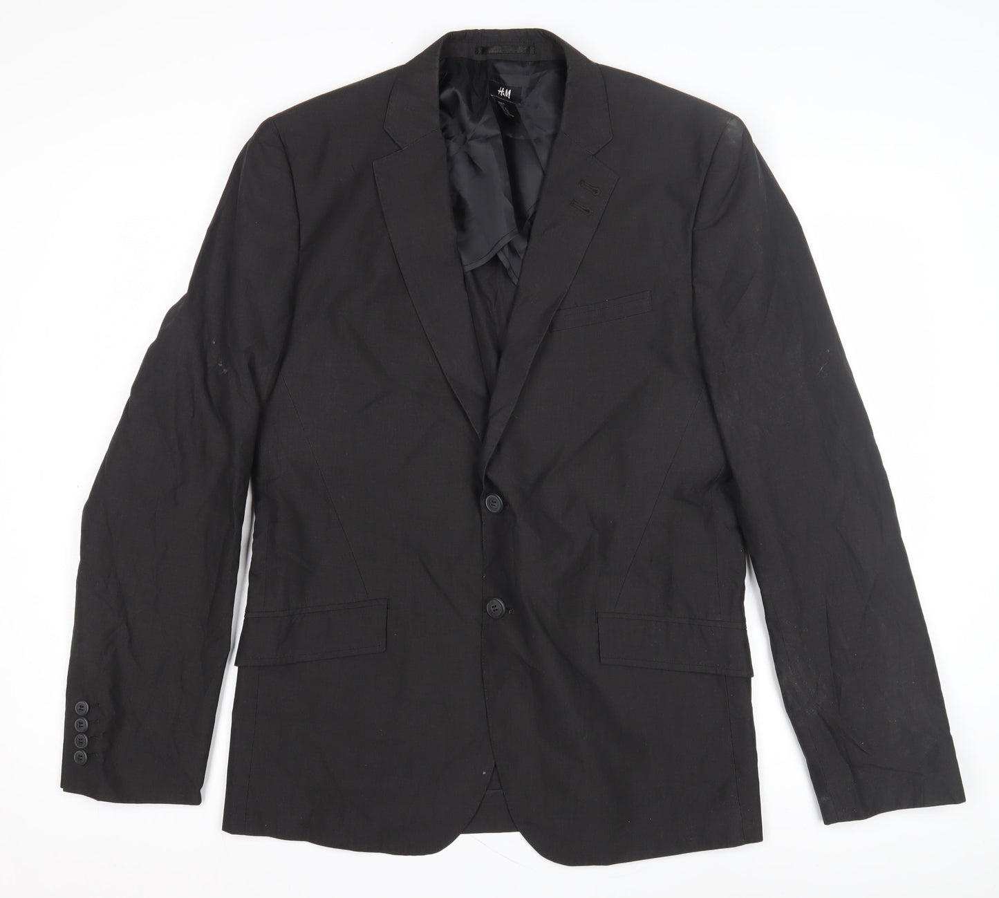 H&M Men's Black Blazer Jacket Size 52 Stylish