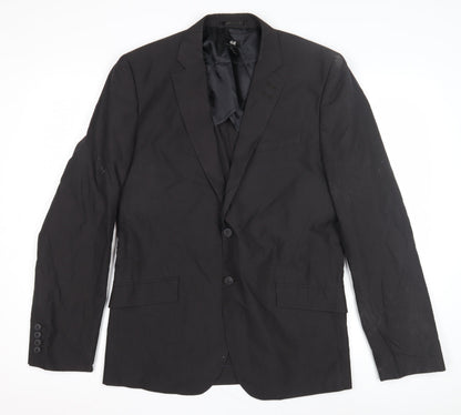 H&M Men's Black Blazer Jacket Size 52 Stylish