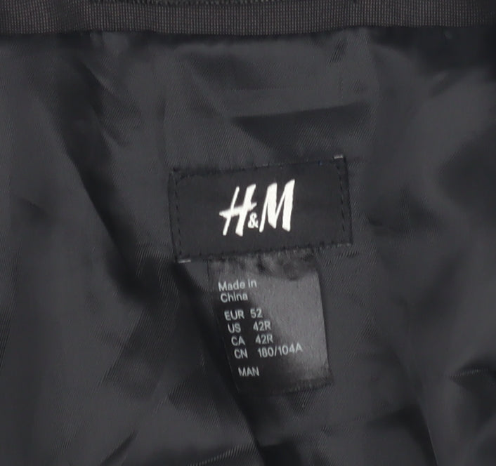 H&M Men's Black Blazer Jacket Size 52 Stylish