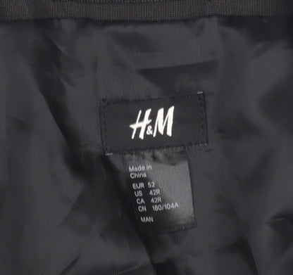 H&M Men's Black Blazer Jacket Size 52 Stylish
