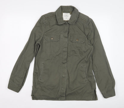 Womens UK Size 6 H&M Green Military Jacket