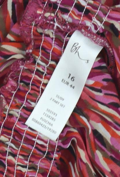 Womens UK Size 16 BHS Multicoloured Tunic Blouse