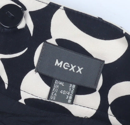 Mexx Women's Black & White Geometric Pencil Skirt Size 12