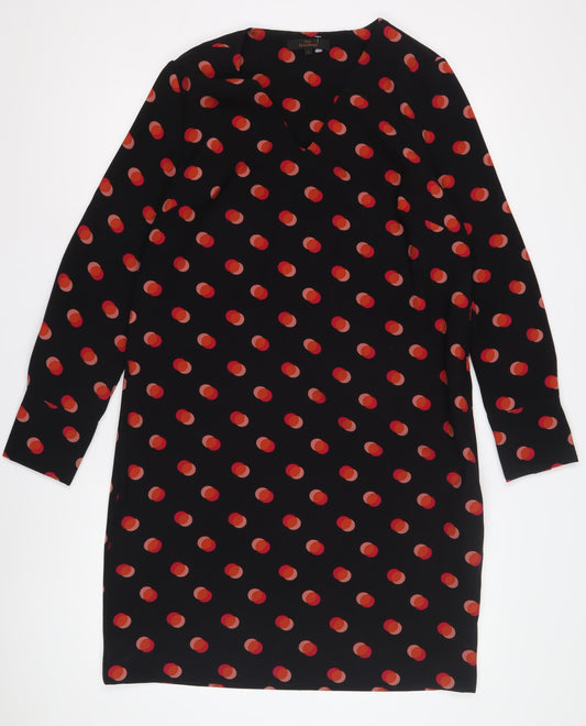 Next Women's Black Polka Dot Long Sleeve Dress Size 14