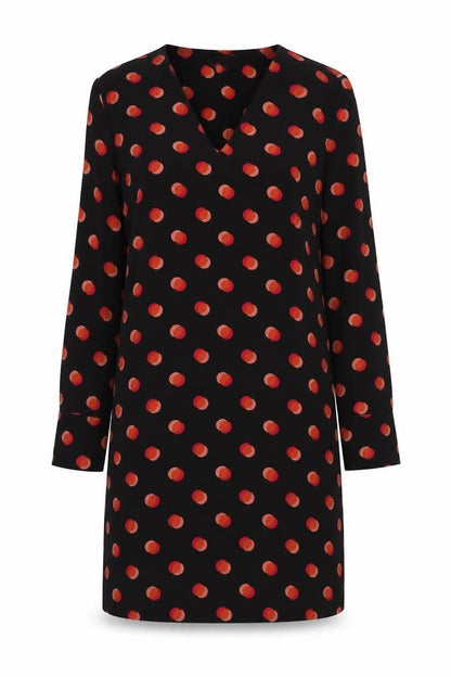 Next Women's Black Polka Dot Long Sleeve Dress Size 14