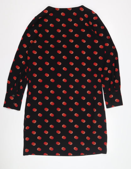 Next Women's Black Polka Dot Long Sleeve Dress Size 14