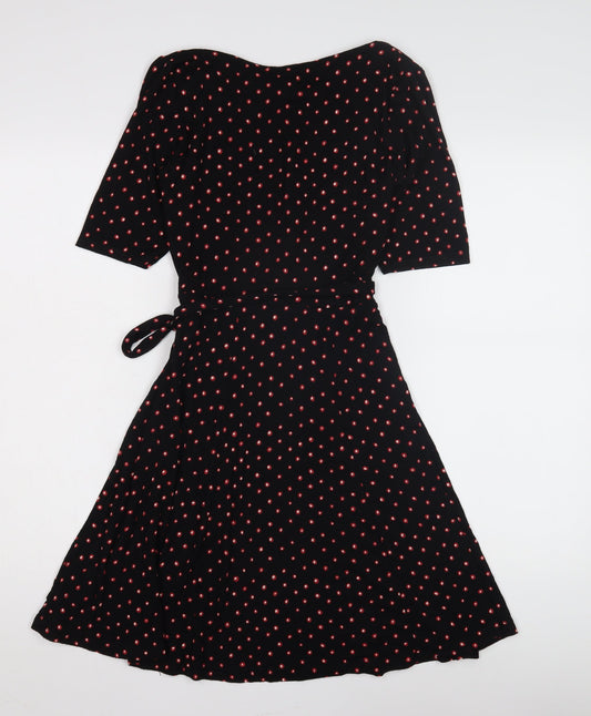 Monsoon Women's Black Polka Dot A-Line Dress, Size 10