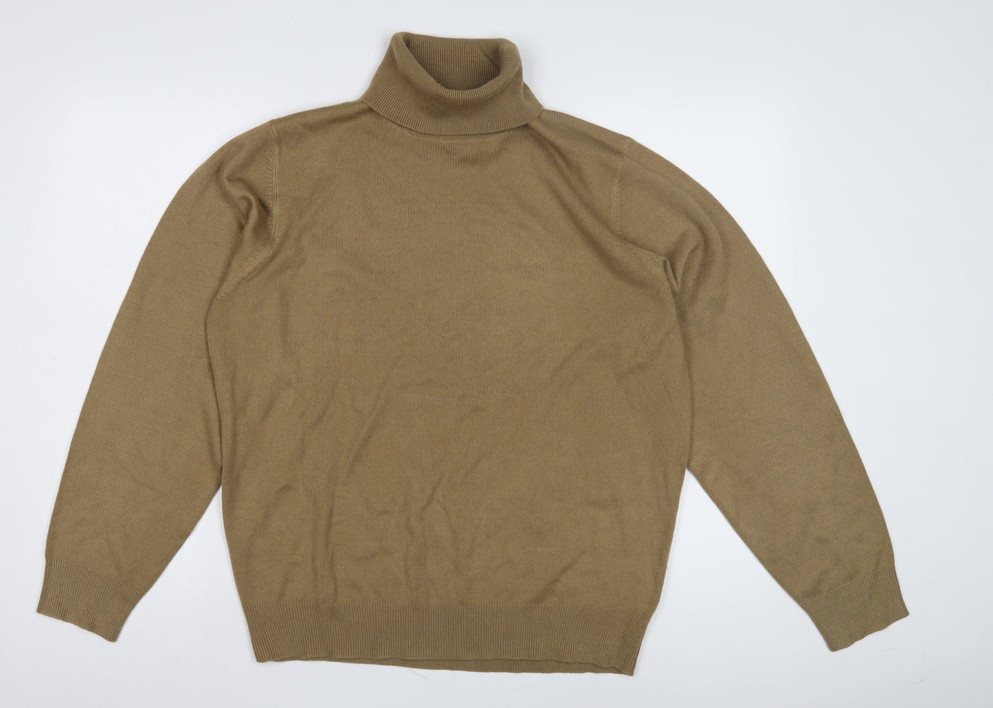 Greenwoods Escape Beige Roll Neck Jumper, Men's, Size L