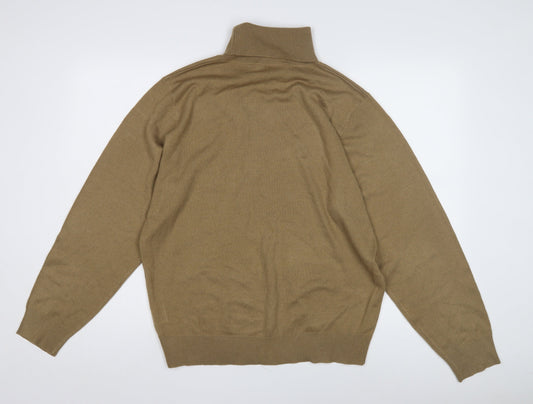 Greenwoods Escape Beige Roll Neck Jumper, Men's, Size L