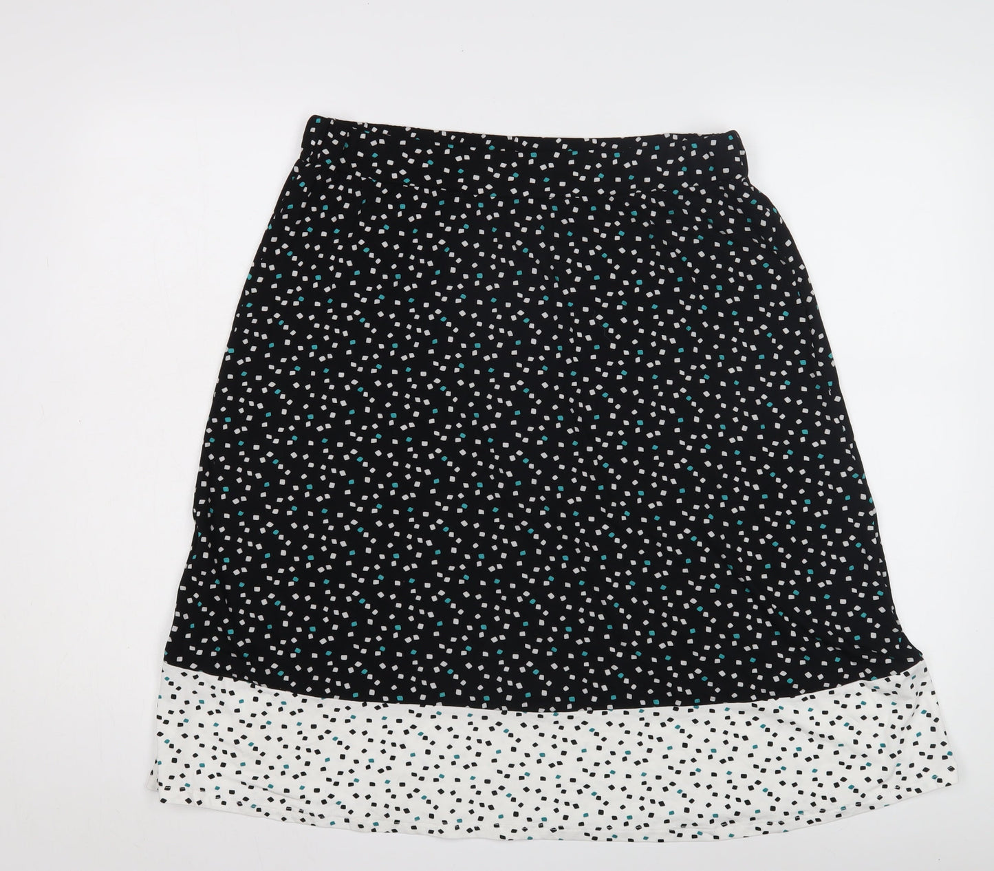 Bonmarché Women's Black 16 A-Line Geometric Skirt