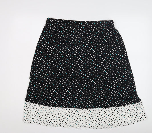 Bonmarché Women's Black 16 A-Line Geometric Skirt