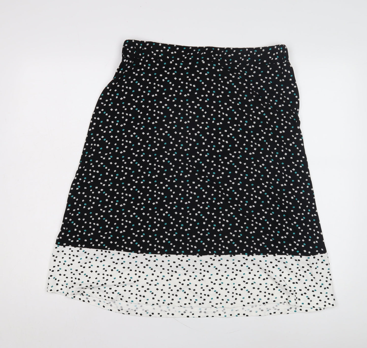 Bonmarché Women's Black 16 A-Line Geometric Skirt
