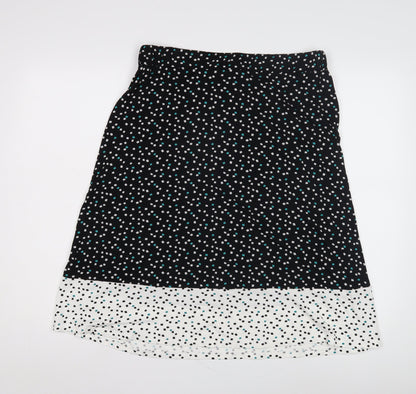Bonmarché Women's Black 16 A-Line Geometric Skirt