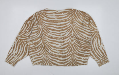 Womens UK Size L Marks and Spencer Beige Pullover Jumper