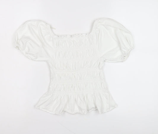 Womens UK Size 10 NEXT White Basic Blouse