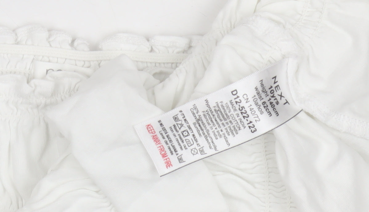 Womens UK Size 10 NEXT White Basic Blouse