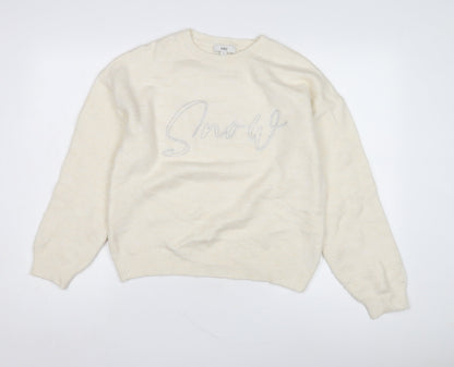 Womens UK Size S Marks and Spencer Beige Pullover Jumper