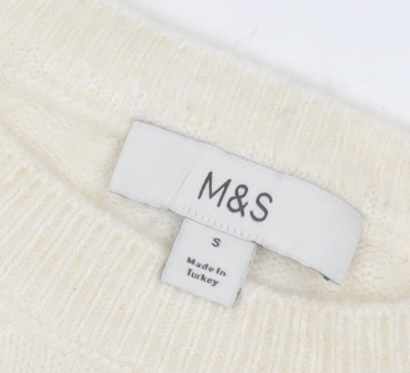 Womens UK Size S Marks and Spencer Beige Pullover Jumper