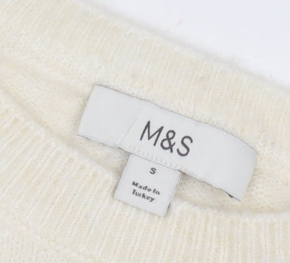 Womens UK Size S Marks and Spencer Beige Pullover Jumper